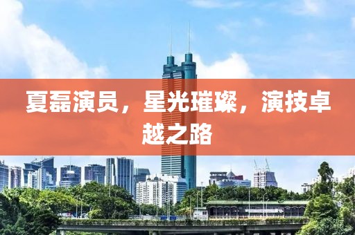 夏磊演員，星光璀璨，演技卓越之路