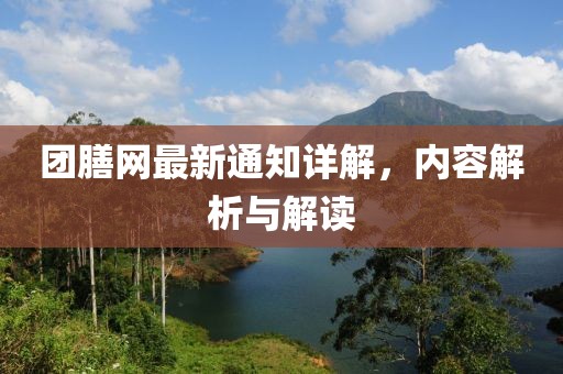 團(tuán)膳網(wǎng)最新通知詳解，內(nèi)容解析與解讀