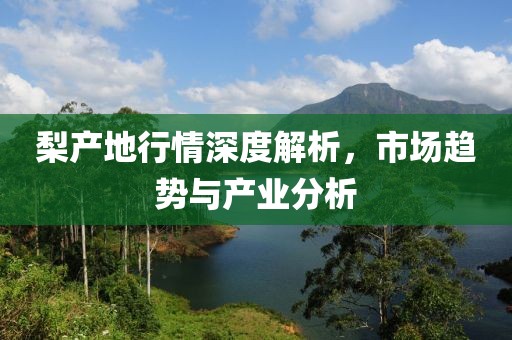 梨產(chǎn)地行情深度解析，市場趨勢與產(chǎn)業(yè)分析