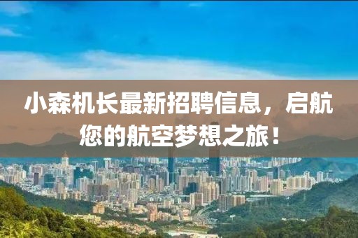 小森機(jī)長(zhǎng)最新招聘信息，啟航您的航空夢(mèng)想之旅！