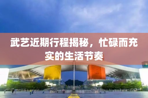 武藝近期行程揭秘，忙碌而充實(shí)的生活節(jié)奏